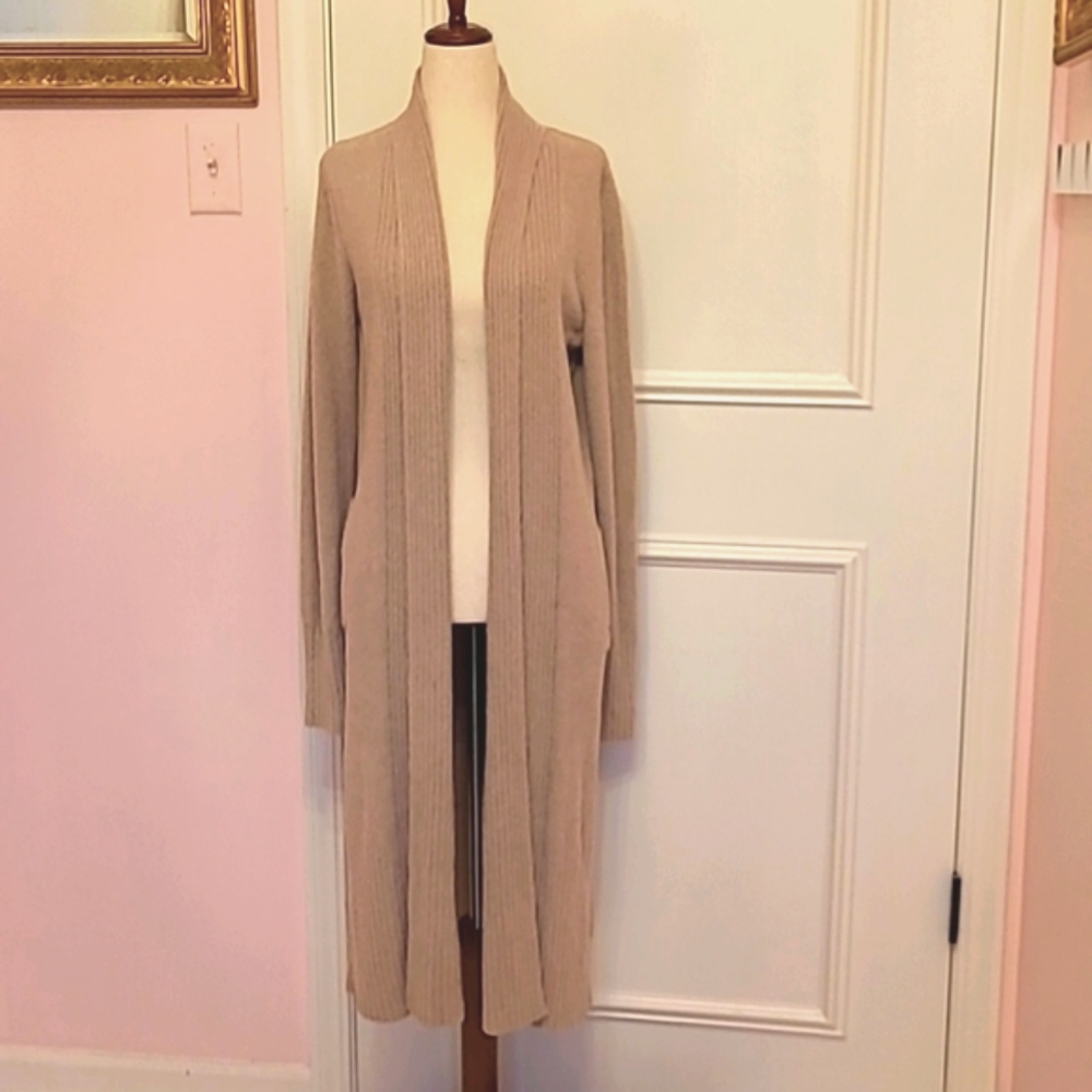 NWOT BAREFOOT DREAMS tan cozychic lite duster - Picture 2 of 10